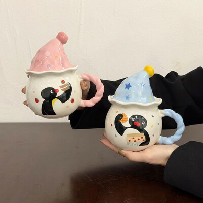 Pingu联名可爱企鹅陶瓷马克杯
