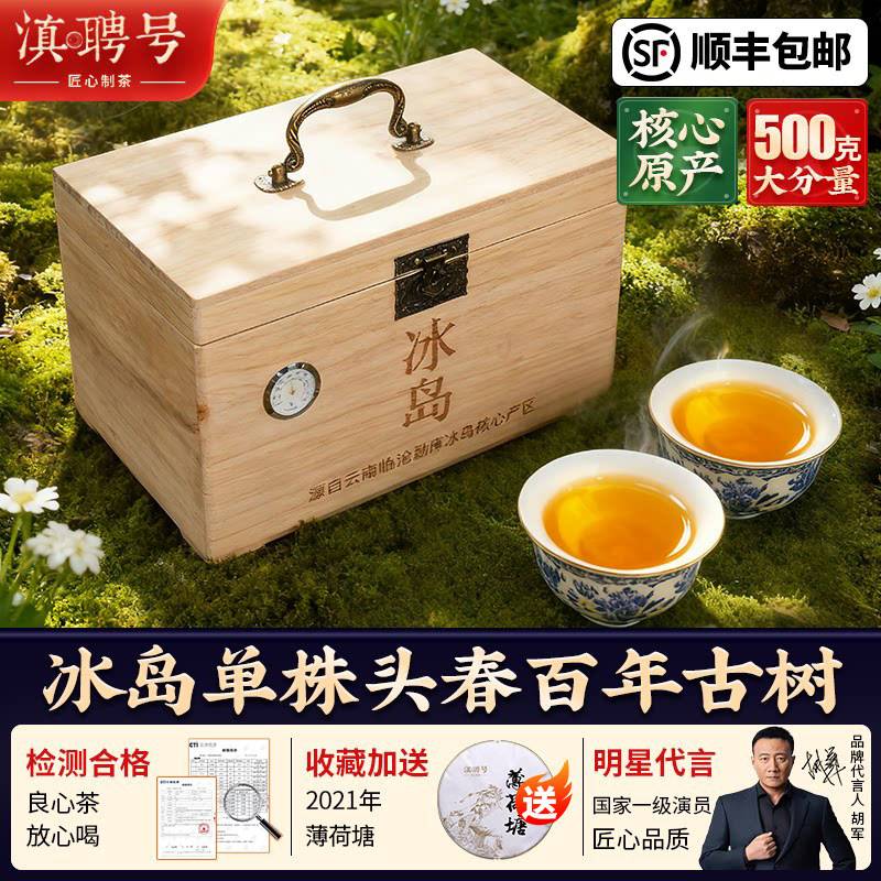 正宗冰岛生普洱茶生茶散装头采单株古树普洱茶散茶礼盒装茶叶送礼