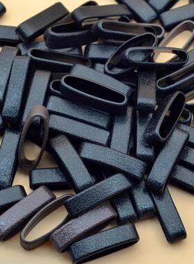 男生腰带扣皮圈环带扣配件裤带皮套固定高档环尾部固定圈黑色简约