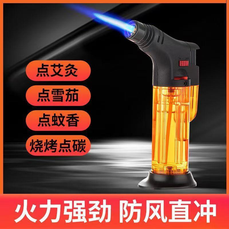 工厂直销QL001直冲打火机焊枪小喷枪户外雪茄防风气体电子点火器.