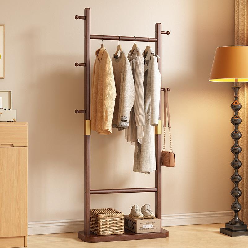高品质挂衣架落地卧室晾衣架室内家用不占地衣帽架小型挂包置物架