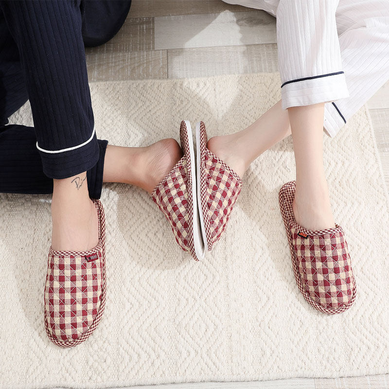 韩版室内家用防滑胶底情侣布艺软底拖鞋木地板秋冬四季包头棉拖鞋,居家布艺,居家棉拖/棉鞋,淘宝优惠券,粉丝福利购,淘宝优惠卷