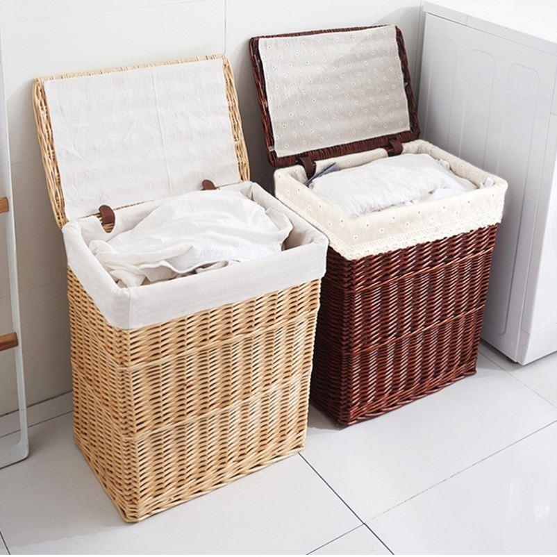 Household laundryU65224 basket Woven with rattan from a hous