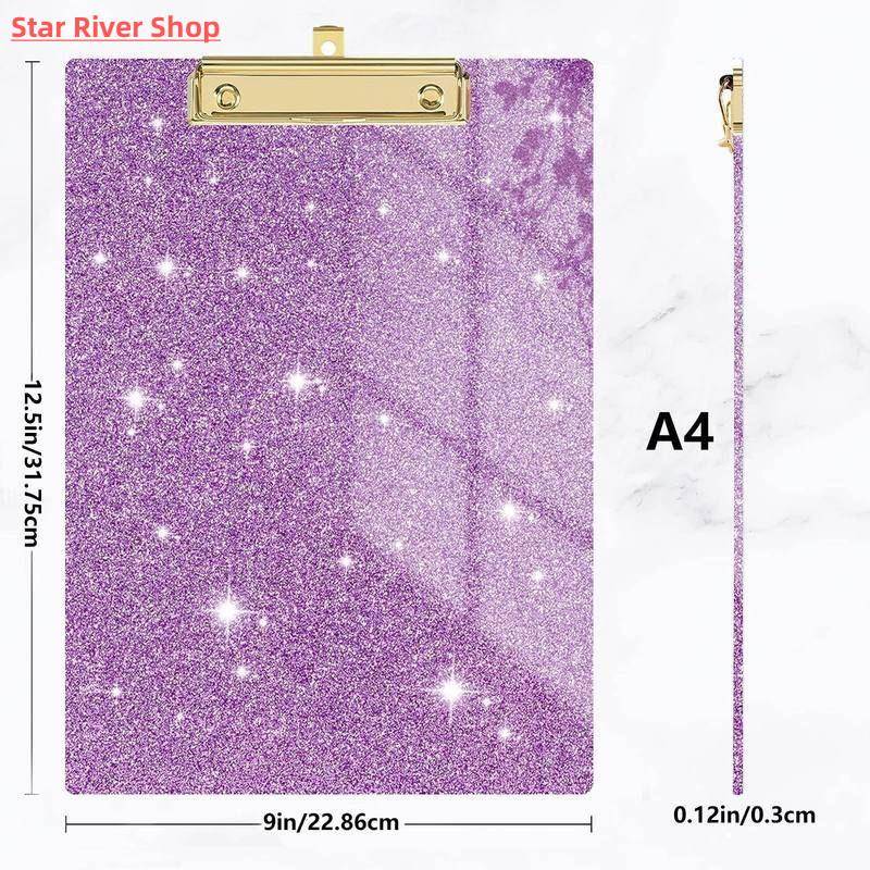 A4 Writing Clamps Arcylic Paper Organizer Glitter Writing