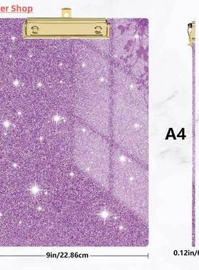 A4 Writing Clamps Arcylic Paper Organizer Glitter Writing