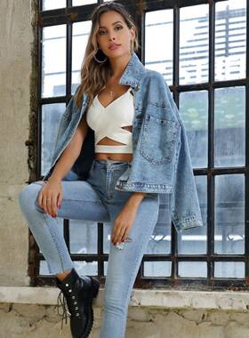 Autumn winter clothes women jeans coat ladies denim jacket女