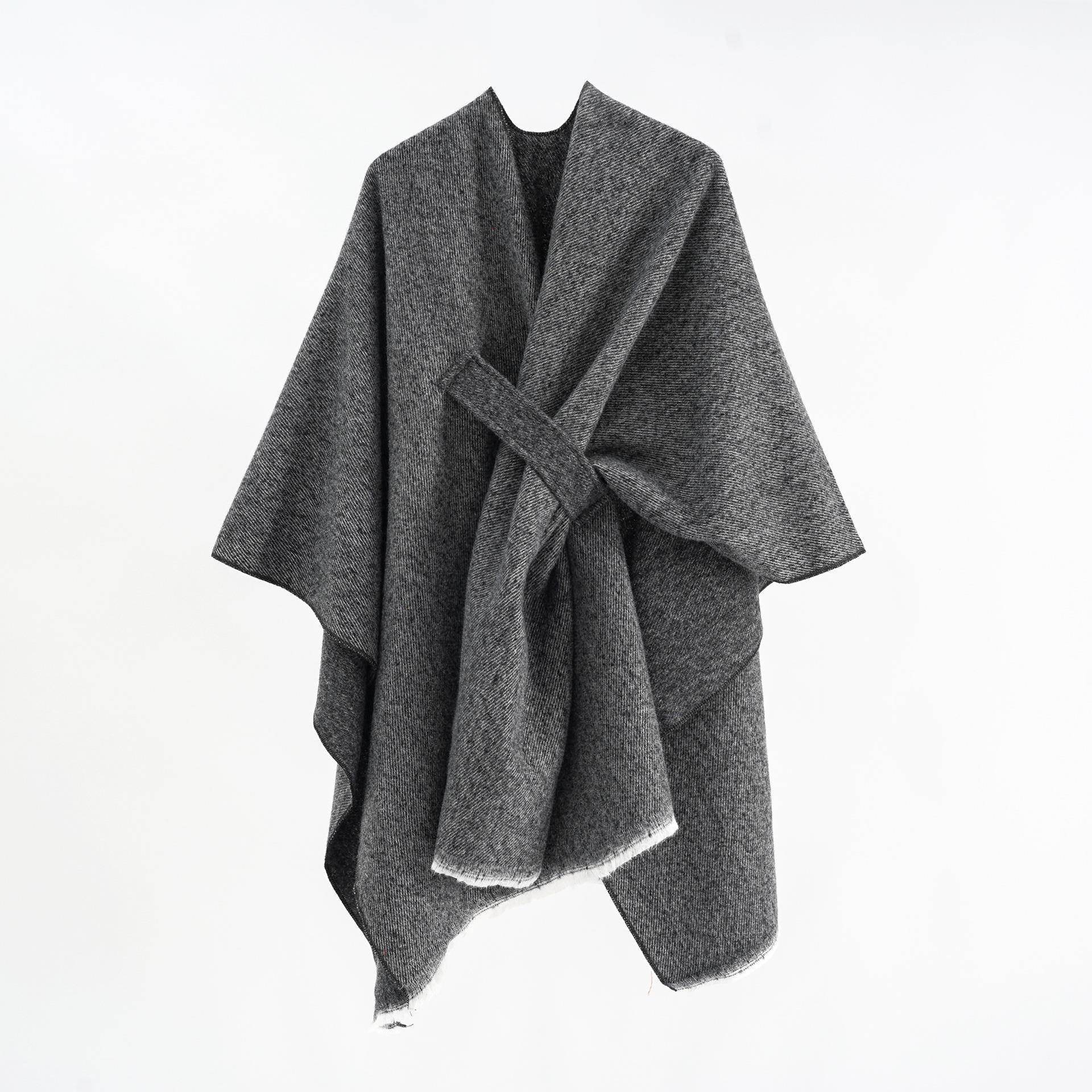 large split shawl warm cloak cape 斗篷披风开叉披肩女秋冬保暖