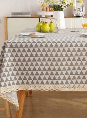 Tablecloth cloth plaid desk mat tea table mat table cloth