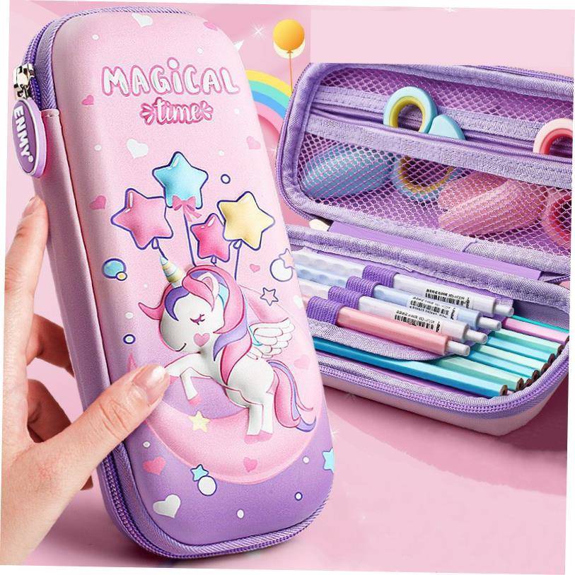 3D Unicorn EVA cute pencil box School student stationery 1
