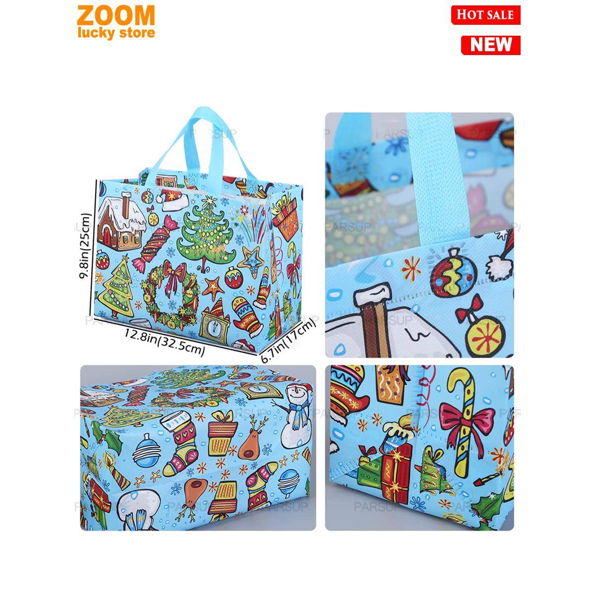 Christmas Gift Bags Tote Bags with Handles Gifts Wrapping