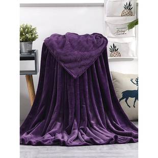 Warm Coral Fleece Blanket W纯色inter Sheet Bedspread Sofa Th