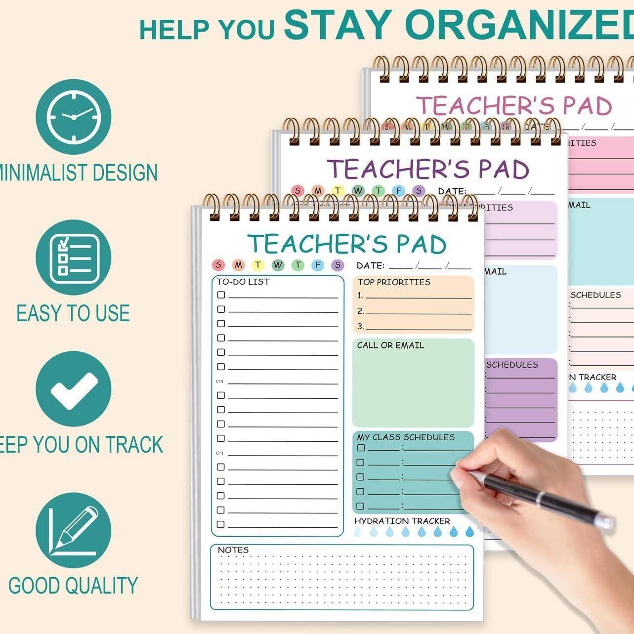 teachers' pad daily class schedule to do list planner book