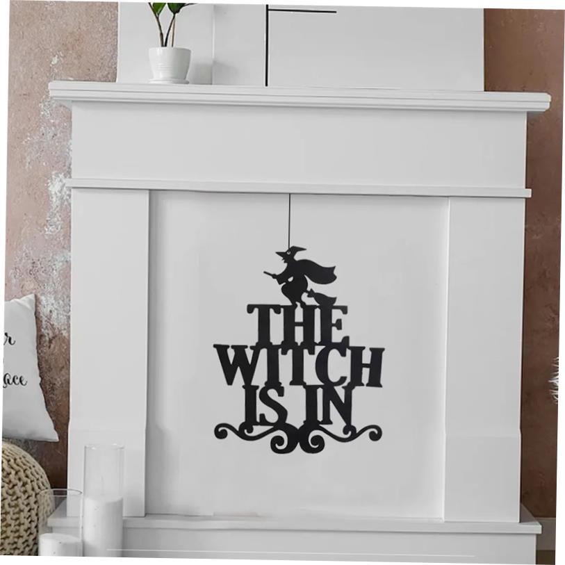 1Pc Halloween Door Decoration The Witch Is in Halloween Hang
