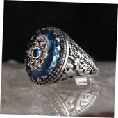 Ring Handmade Retro Vintage Turkish Men Swords For Double