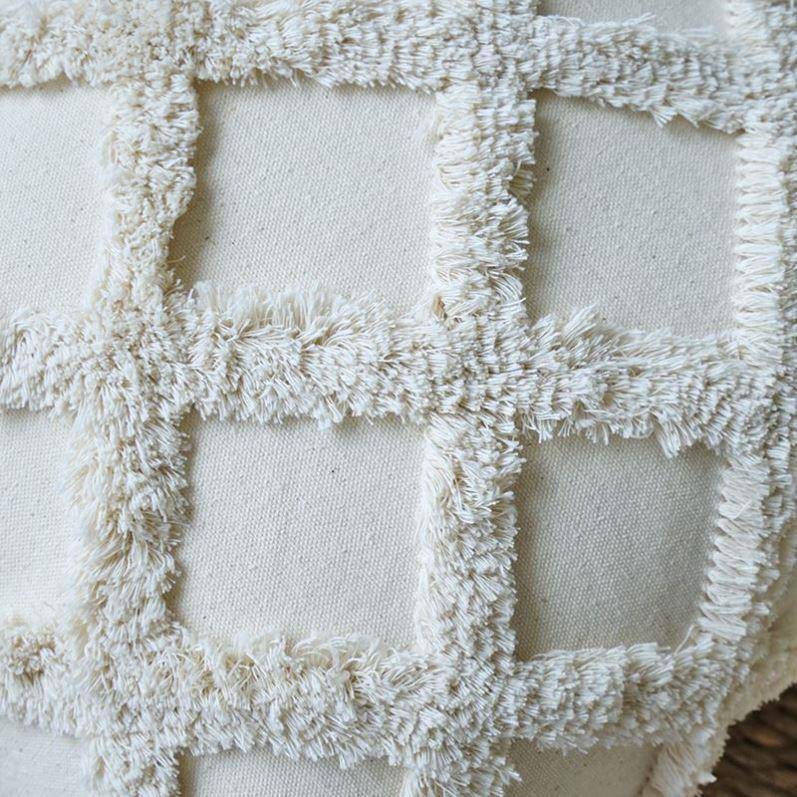 Premium Tufted Sofa Cushion Cover with Tassel Bohemian Handm