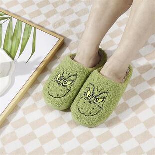The Grinch Slippers Soft Fur Slippers Gift for Boys & Gi