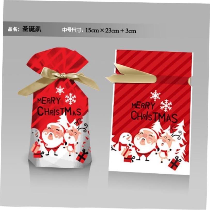 50pcs Merry Christmas Kraft Candy Paper Bag Gift Bags