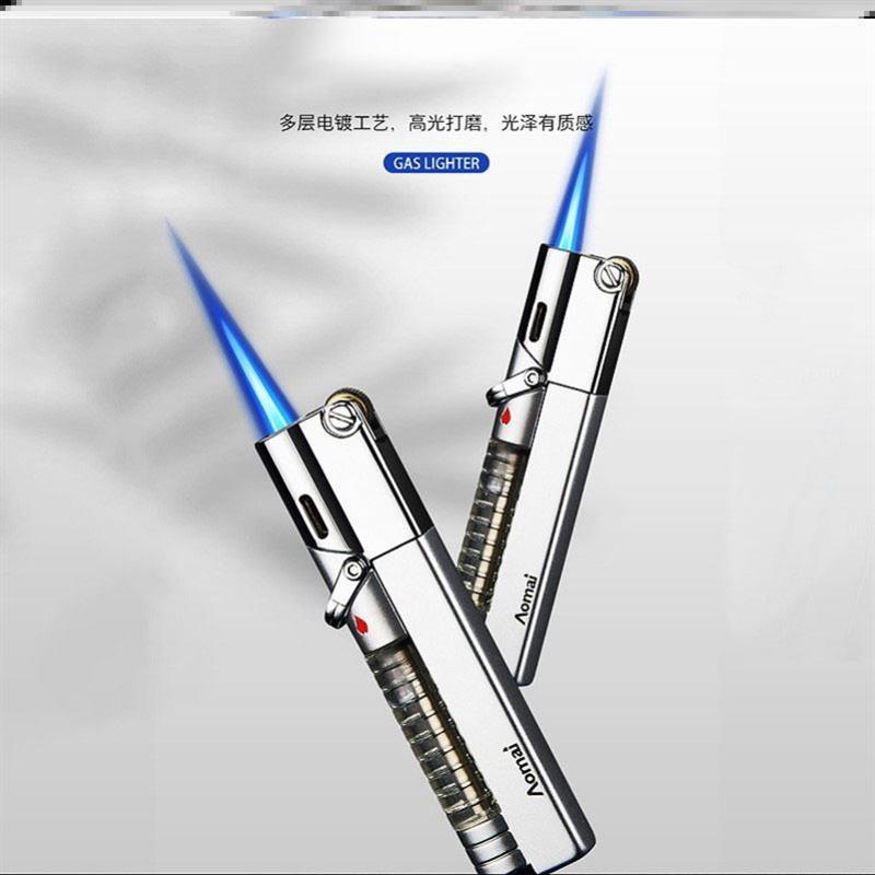 Visible gas tank long grinding wheel straight to lighter火机