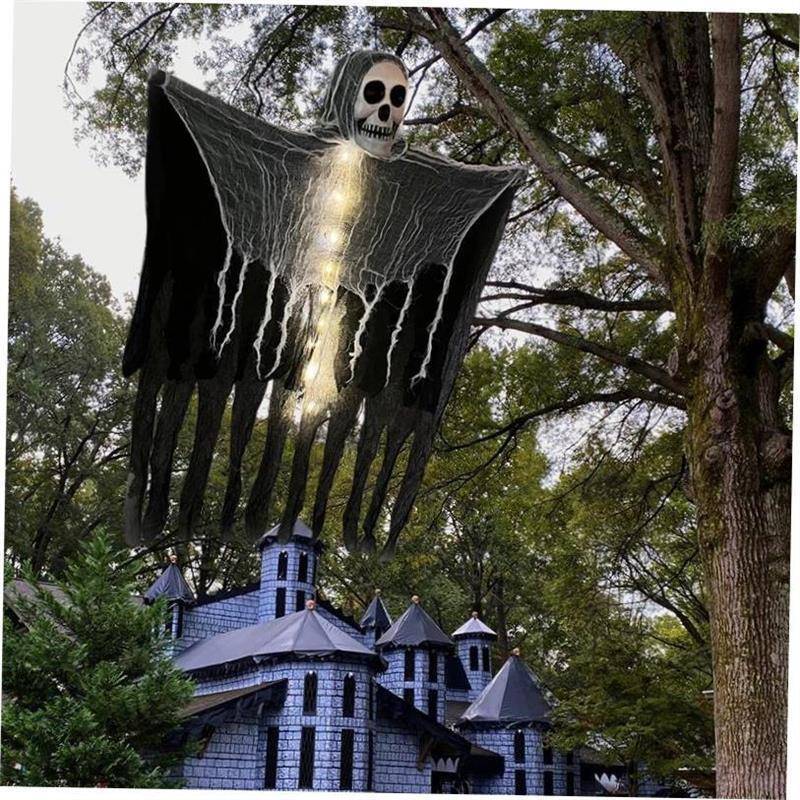 Halloween Ghost w无品牌/ith LED Light Glow Hanging Skull Orn