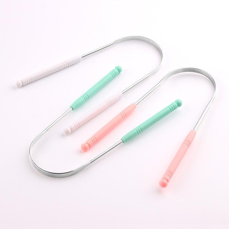 1PCS Stainless Steel Tongue Scraper Oral Tongue Cleaner