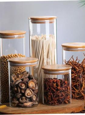 Round Glass Tea Jar Food Storage Box Preservation Container1