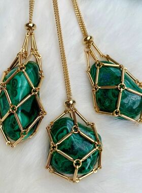 New Design Crystal Cage Necklace Holder Net Metal Chain Ston