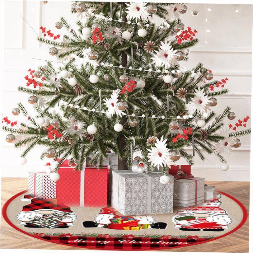 Christmas cartoon figure tree skirt Christmas tree apron围裙