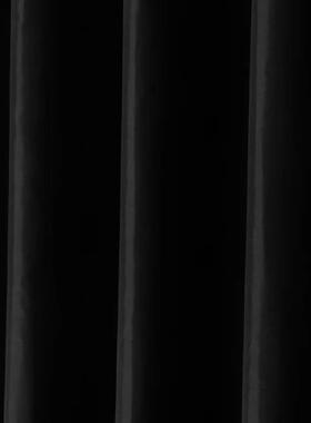 Modern Black Shower Curtains Waterproof Fabric Solid Color B