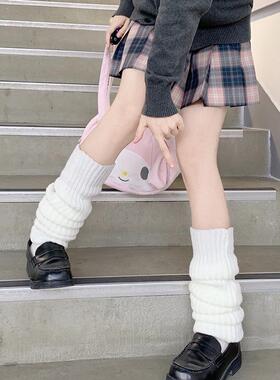 Women's White Leg Warmers Lolita Goth Hand Warmer Fashio