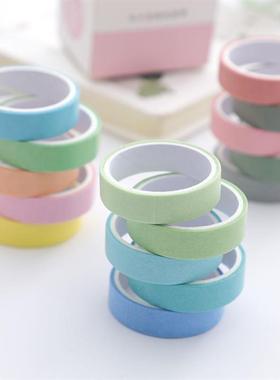 5Rolls/box Solid Color Washi Tape Set Decorative Masking Tap