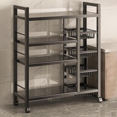 Kitchen storage rack bathroom Shelf Trolley iron shelves