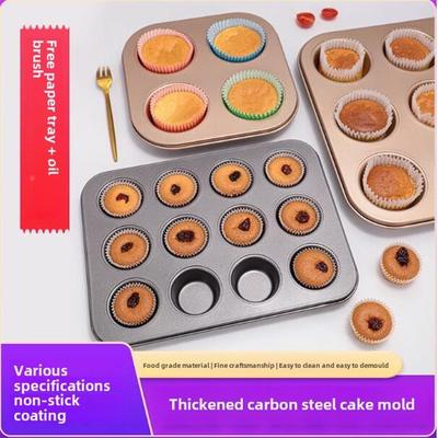 6 cups/12YYX cups non-stick cupcake tray mold cup cake bakin