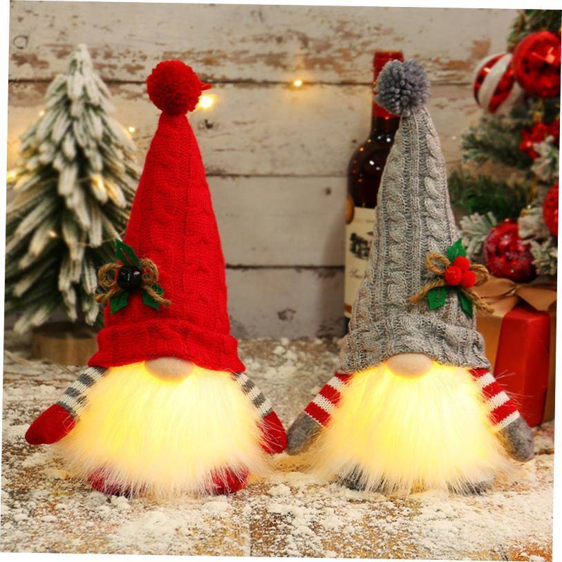 Christmas Gnomes Plush glowing Elf Xmas Decorations dolls