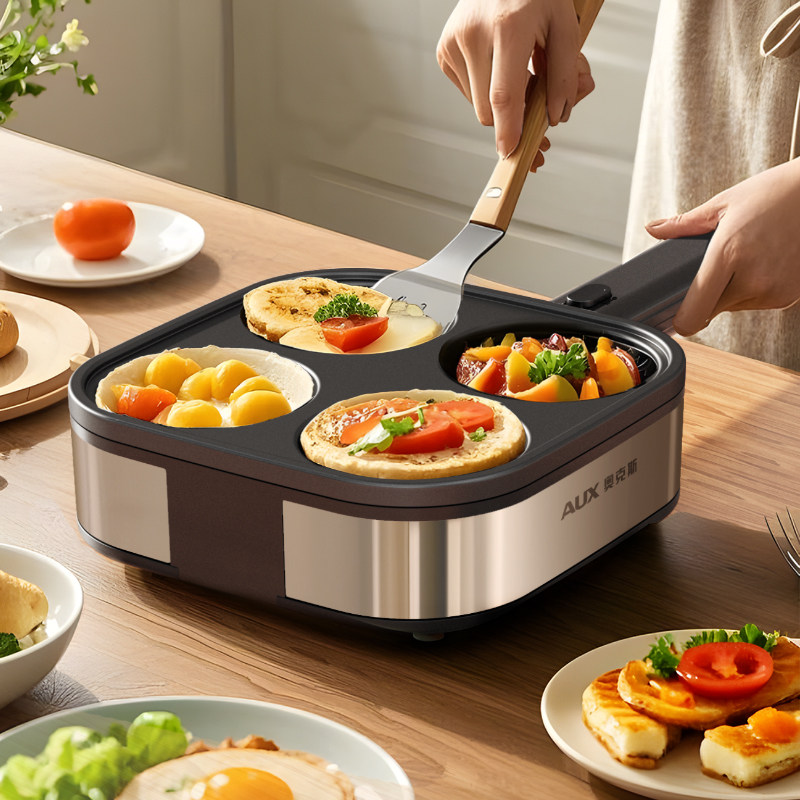 奥克斯煎蛋神器不粘锅鸡蛋汉堡锅家用加大加深儿童多功能早餐煎锅,厨房/烹饪用具,煎锅/平底锅,淘宝优惠券,粉丝福利购,淘宝优惠卷