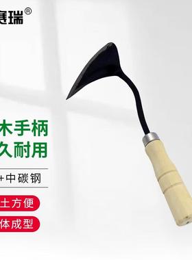 安赛瑞三角尖锄歪把除草挖笋栽菜单钩短柄锄头小号1把装5E00267