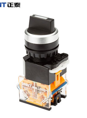正泰（CHNT）LAY39B-LA38-11X/21-BL旋钮开关二位锁定旋钮黑色