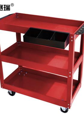 安赛瑞三层工具车7735.570cm承重200kg红色23875