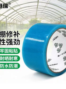 安赛瑞大棚膜修补胶带防水塑料布帐篷修复胶布20cm*10m蓝透2I0074