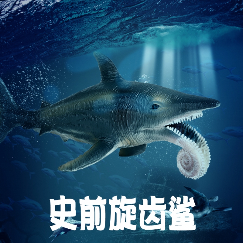 林畅模玩儿童海洋恐龙玩具远古生物旋齿鲨模型仿真动物史前鱼巨兽 玩具/童车/益智/积木/模型 仿真/动物玩偶 原图主图