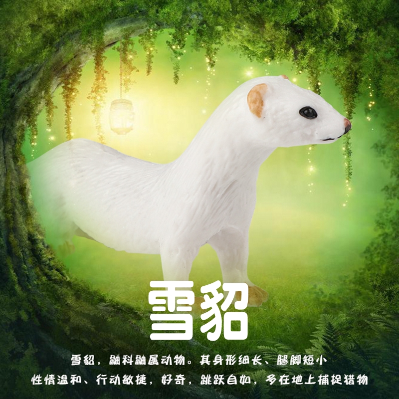 林畅模玩雪貂模型仿真动物玩具