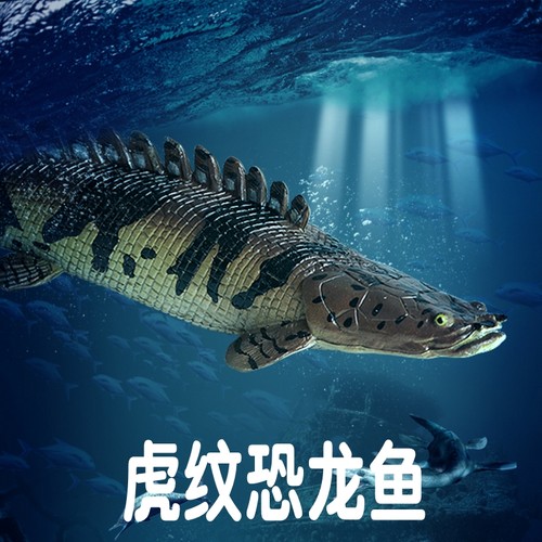 林畅模玩虎纹恐龙鱼模型仿真动物