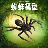 林畅模玩儿童昆虫动物玩具模型智利火红玫瑰红膝食鸟蛛仿真蜘蛛
