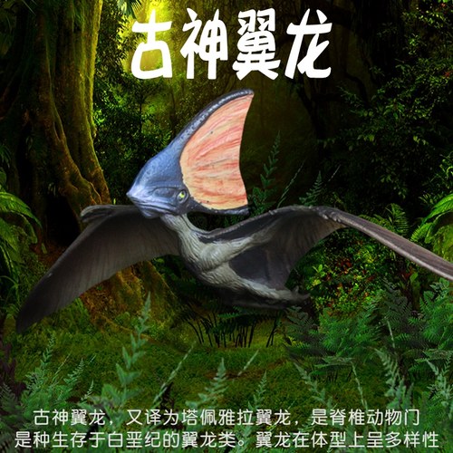 侏罗纪古神翼龙玩具套装仿真动物