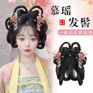 汉服假发古风一体式盘发发包古装发髻头饰假发髻唐风发包垫发造型