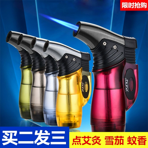 Творческое надувное зажигание зажигания, прижигание, ароматное барбекю для барбекю, сигарный аэрозольный пистолет, ветрозащитный с прямым воздухом зажигалка.