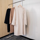 100驼绒双面大衣女中长款 2026春季 新款 高级感宽松百搭外套