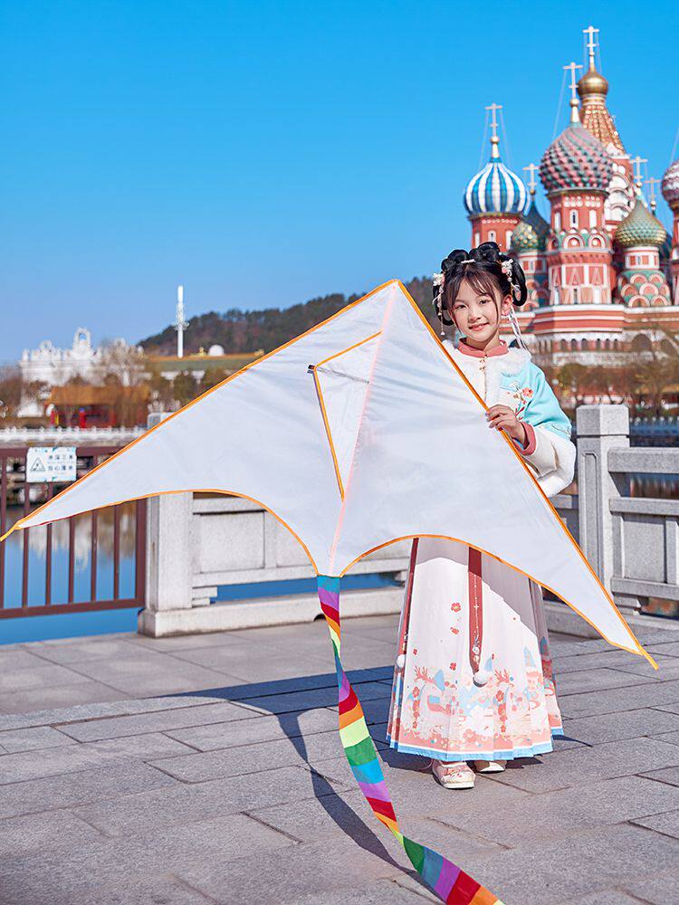 1.6米加大空白风筝diy手绘初中高中大学亲子户外运动绘画风筝易飞