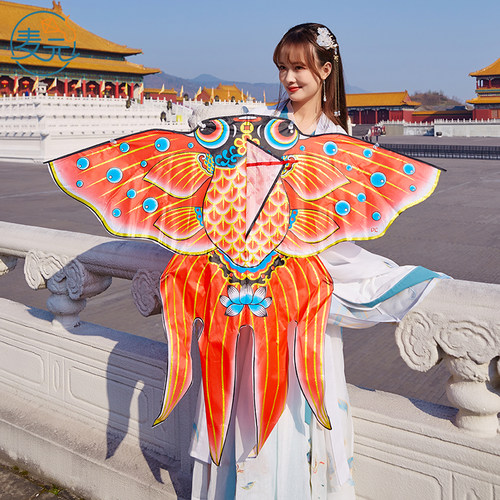麦元仿真金鱼风筝微风易飞儿童