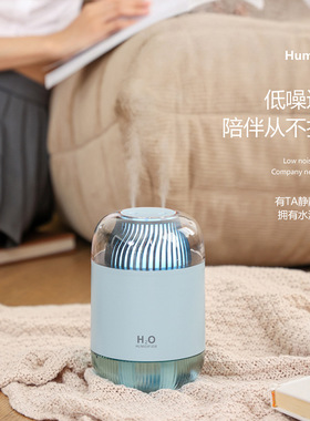 新款USB加湿器充电款大容量室内桌面办公便携式床头夜灯加湿喷雾