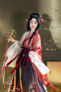 原创 昭华赋舞清姬汉服女晋制交领齐腰襦裙CP汉服女中国风正品